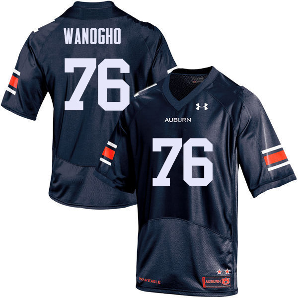 Auburn Tigers Men's Prince Tega Wanogho #76 Navy Under Armour Stitched College NCAA Authentic Football Jersey CKM7174CD